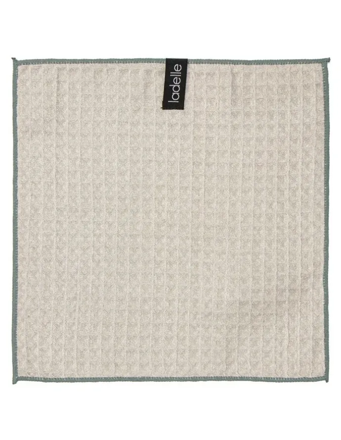 Ladelle Mega Waffle Microfibre 30x30cm 3 Pack Dishcloth in Taupe