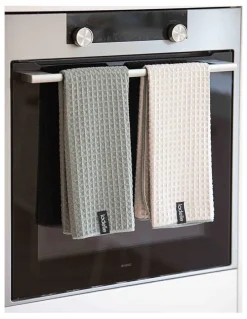 Ladelle Mega Waffle Microfibre 30x30cm 3 Pack Dishcloth in Taupe