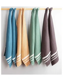 Ladelle Terry Kitchen Towel 2 Pack in Black