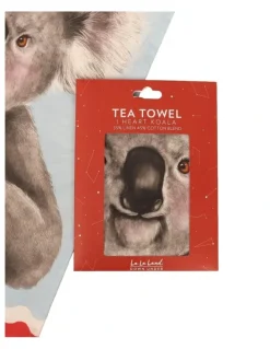 La La Land I Heart Koala Tea Towel in Multi