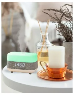 LASER Laser Aroma Diffuser Clock with Bluetooth Speaker and Light AO-ADSP-924