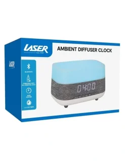 LASER Laser Aroma Diffuser Clock with Bluetooth Speaker and Light AO-ADSP-924