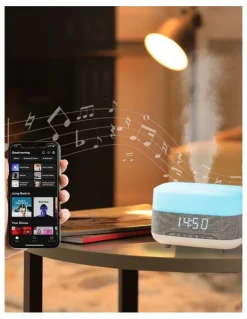 LASER Laser Aroma Diffuser Clock with Bluetooth Speaker and Light AO-ADSP-924