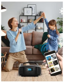 LASER Laser Bluetooth CD/MP3 Boombox with FM Radio CDBB-BT500