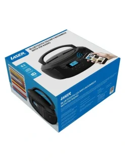 LASER Laser Bluetooth CD/MP3 Boombox with FM Radio CDBB-BT500