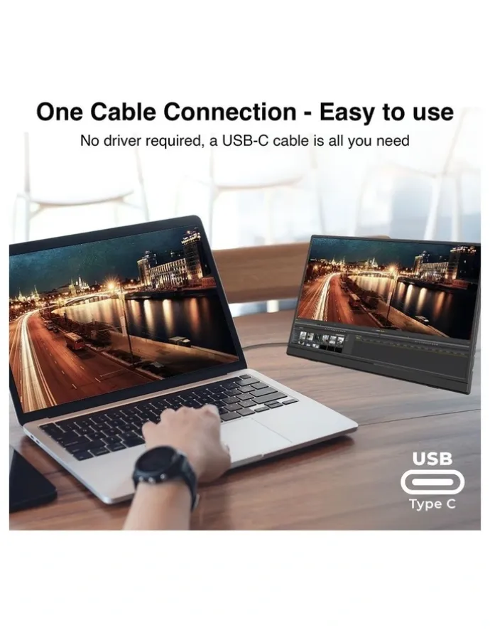 LASER Laser 14 Inch USB-C Portable Monitor With Mini HDMI PC-14PTMB-004
