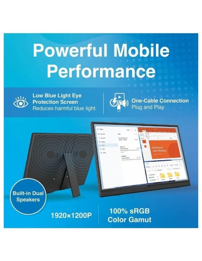 LASER Laser 14 Inch USB-C Portable Monitor With Mini HDMI PC-14PTMB-004