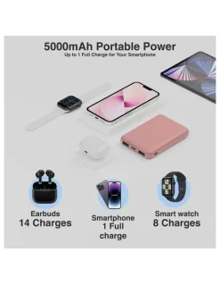LASER Laser 5000mAh Power Bank With Battery Indicator PB-5K24CL-292