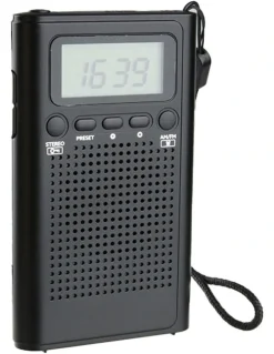 LASER Laser Pocket AM FM Radio with LCD Display and Speaker SPK-PR1552