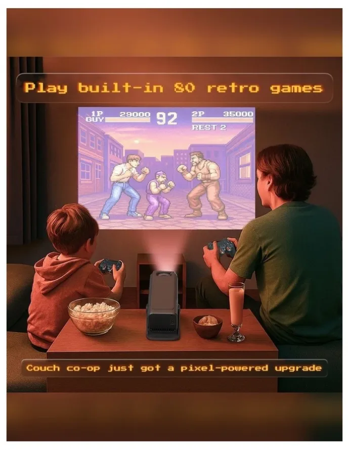 LASER Laser Smart Gaming Projector With 80 Games And Controllers PJ-GH803B-168