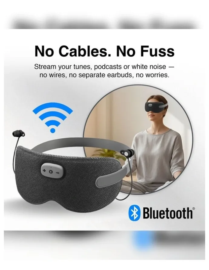 LASER Laser Smart Sleeping Mask With Bluetooth Earphones AO-SM25GY-328