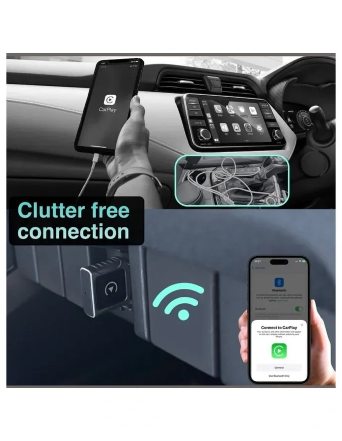 LASER Laser Wireless CarPlay and Android Auto Micro Dongle NAVC-CPD-175