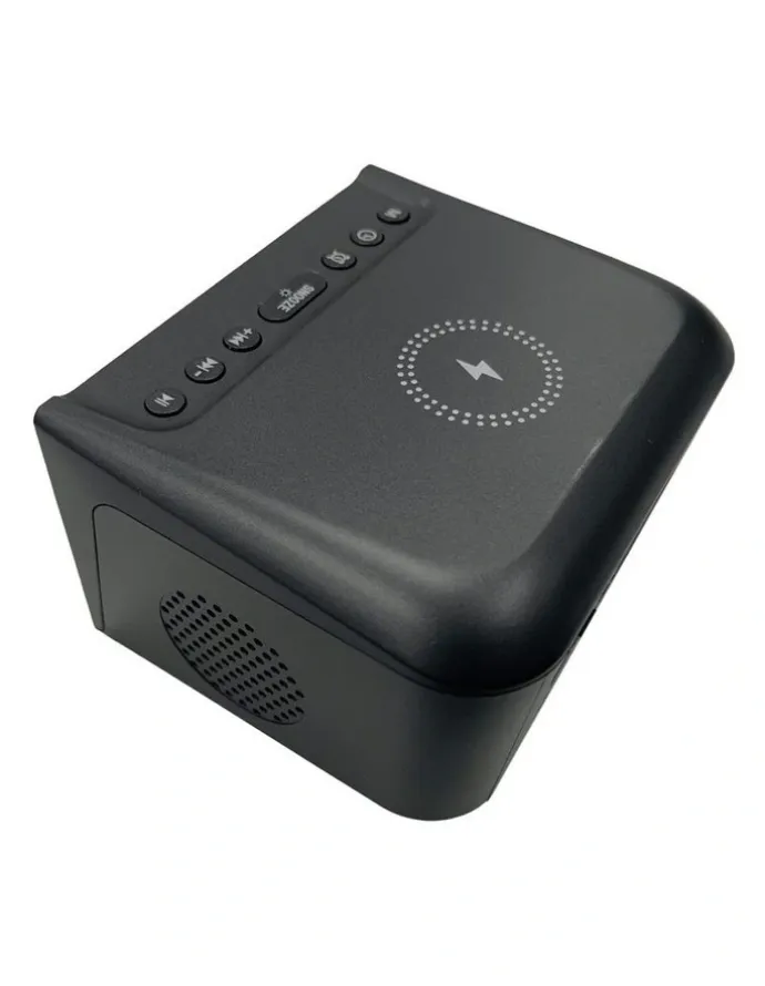 LASER Laser Wireless Charging Alarm Clock with Bluetooth and FM Radio SPK-WCALC-118