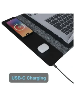LASER Laser Wireless Charging Laptop Sleeve and Mousepad 16 Inch WC-S16B-839