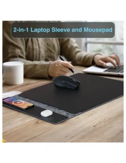 LASER Laser Wireless Charging Laptop Sleeve and Mousepad 16 Inch WC-S16B-839