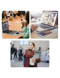 LASER Laser Wireless Charging Laptop Sleeve and Mousepad 16 Inch WC-S16G-846