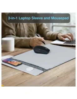 LASER Laser Wireless Charging Laptop Sleeve and Mousepad 16 Inch WC-S16G-846