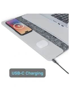 LASER Laser Wireless Charging Laptop Sleeve and Mousepad 16 Inch WC-S16G-846