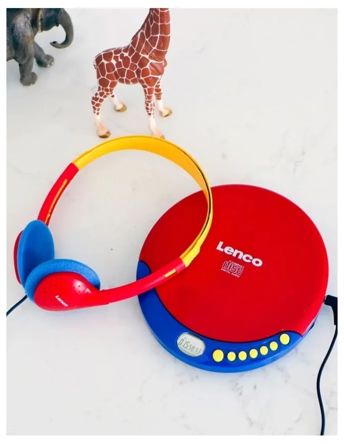 Lenco Kids CD player with rechargeable battery and headphones
