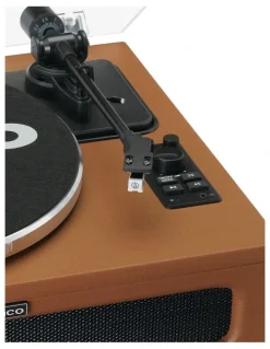Lenco Turntable with 4 Built-in Speakers in Brown