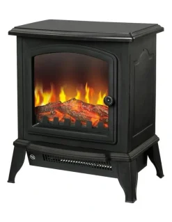 LENOXX Electric 1000W to 2000W Fireplace Heater with Realistic Log Flame Display
