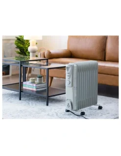 Lenoxx 11-Fin Oil Column/ Free-Standing Heater in White