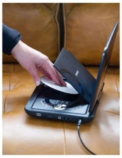 Lenoxx 10.1 Inch Portable DVD Player with 270-Degrees Swivel-Screen & Rechargeable