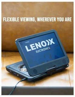 Lenoxx 10.1 Inch Portable DVD Player with 270-Degrees Swivel-Screen & Rechargeable