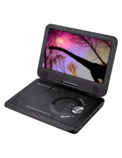 Lenoxx 10.1 Inch Portable DVD Player with 270-Degrees Swivel-Screen & Rechargeable