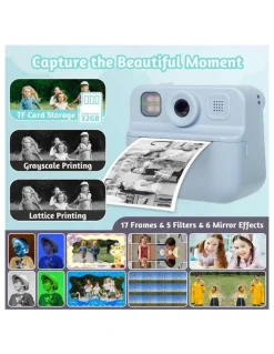 LENOXX Instant Print Camera With Dual Lens And 1080P HD Video 48MP in Blue