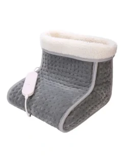 LENOXX Plush Flannel Fleece Foot Warmer with 4 Temperature Settings in Dark Grey
