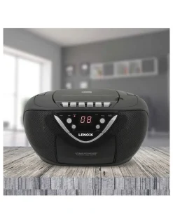 Lenoxx Portable CD/Cassette Player with AM/FM Radio Speaker