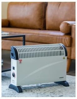 Lenoxx Portable Convector Heater 2000W 3 Heat Settings in White