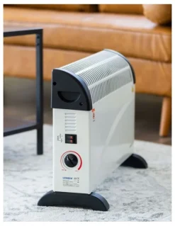 Lenoxx Portable Convector Heater 2000W 3 Heat Settings in White