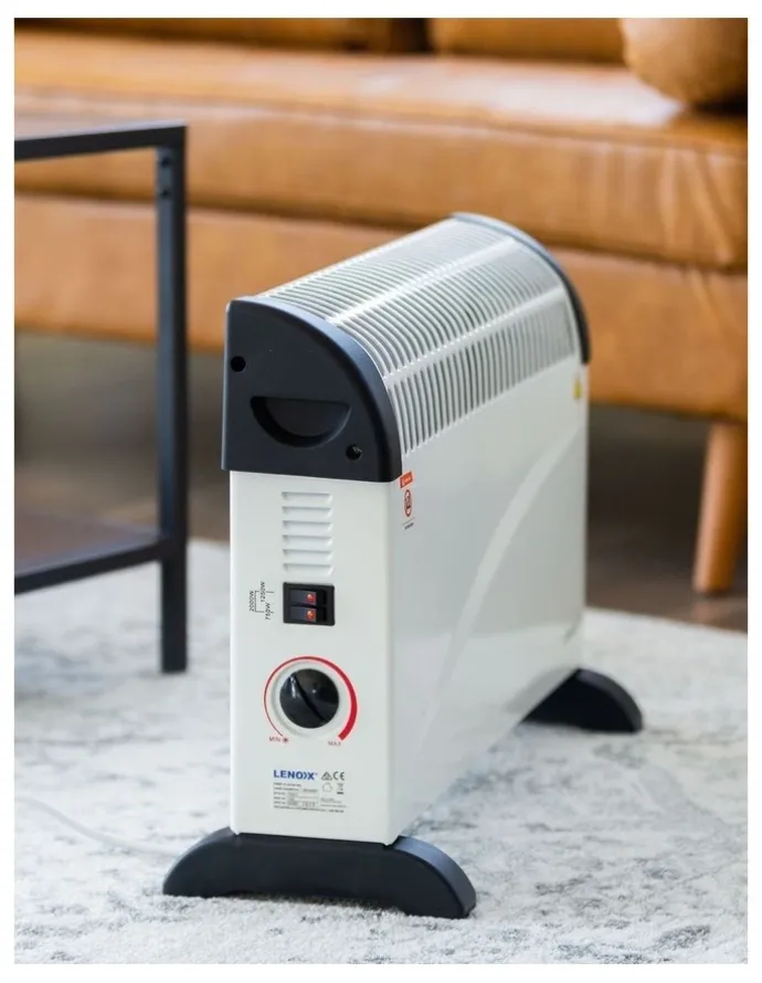 Lenoxx Portable Convector Heater 2000W 3 Heat Settings in White