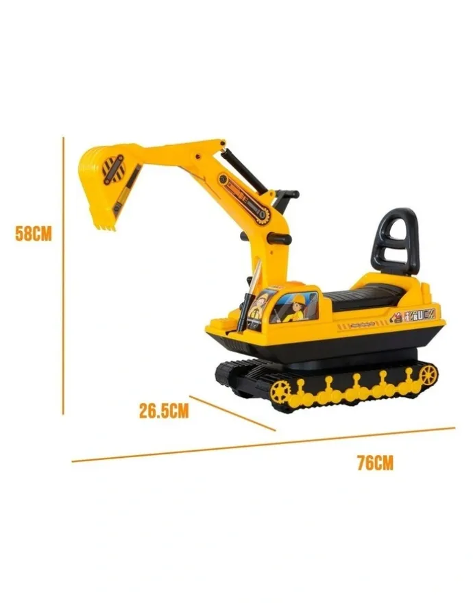 LENOXX Ride-on Excavator With Sturdy Track and Dual Operation Levers to Scoop