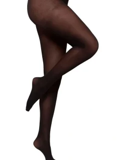 Levante Extra Fuller Figure Opaque Pantyhose in Nero