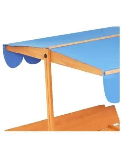 Levede Adjustable UV Resistant Wooden Sandbox 112cm in Brown
