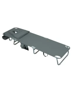 Levede Folding Beach Lounge Chair in Grey