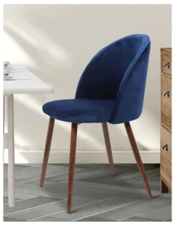 Levede French Provincial Dining Chairs x2 in Navy
