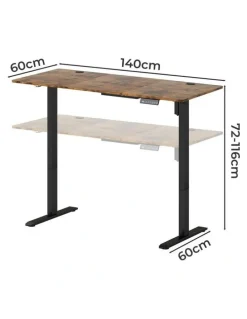 Levede Height Adjustable Gaming Electric Standing Desk 140cm in Vintage Oak