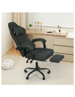 Levede High Back Ergonomic Office Reclining Computer Gaming Chair in Grey