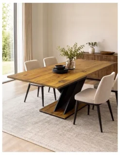 Levede Levede Dining Table Extendable 120cm-160cm 6 People Rectangular Dining Room