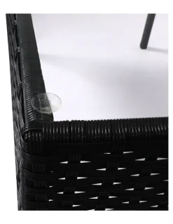 Levede Outdoor Furniture Table Chair Set 4 Piece in Black