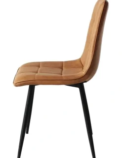 Levede Padded Seat PU Leather Dining Chairs 4x in Brown