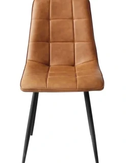 Levede Padded Seat PU Leather Dining Chairs 4x in Brown