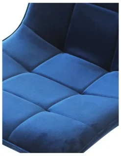 Levede Padded Seat Velvet Dining Chairs x4 in Blue