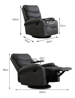 Levede 360 Recliner Massage Chair in Black