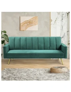 Levede 3 Seater Sofa Bed in Green