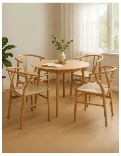 Levede 4x Hans Wegner Dining Chairs in Natural